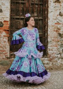 Traje de flamenca niña Ref. INF-22100 - Trajes para niñas | Isabel Hernández