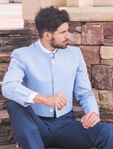 Chaqueta y chaleco 500 Rayas marino - Trajes Camperos Jiménez | Isabel Hernández