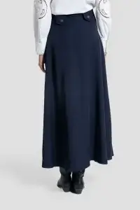 Falda Romeria marino – vista 2 – Isabel Hernández