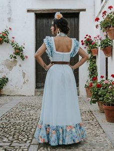 Bata Flamenca Modelo Oleaje – vista 1 – Isabel Hernández