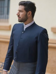 Chaqueta y chaleco Gabardina Hilatura Fina Marino - Trajes Camperos Jiménez | Isabel Hernández