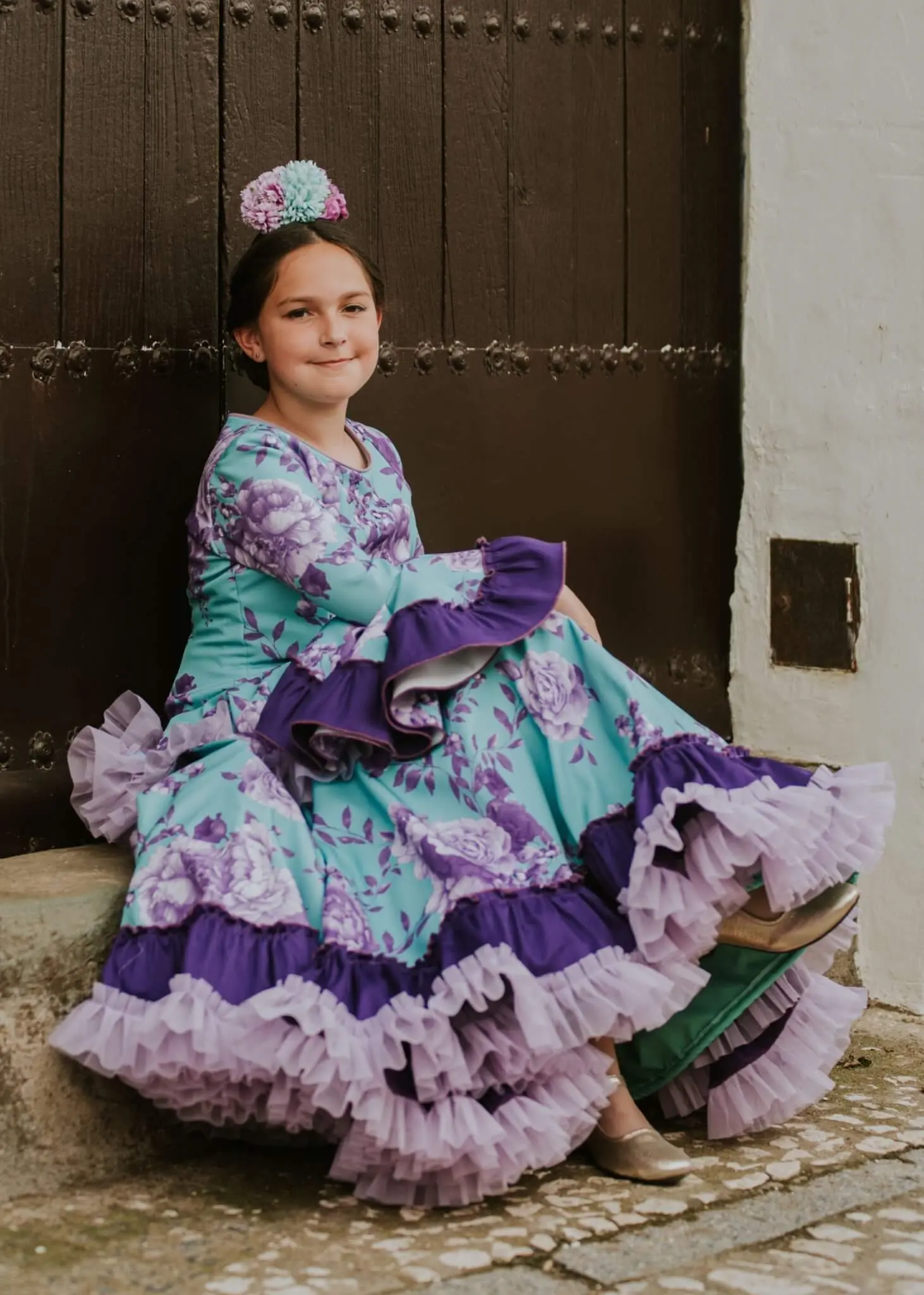 Traje de flamenca niña Ref. INF-22100 – vista 3 – Isabel Hernández