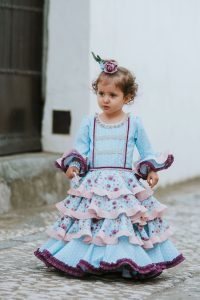 Traje de flamenca niña Ref. INF-22200 - Trajes para niñas | Isabel Hernández