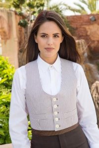 Chaqueta y chaleco 200 Rayas Marrón – vista 1 – Isabel Hernández