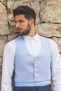 Chaqueta y chaleco Nápoles rayas – vista 1 – Isabel Hernández
