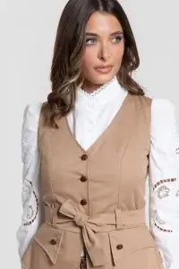 Chaleco Romería Camel - Chalequillos | Isabel Hernández
