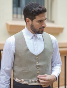 Chaqueta y chaleco Caracas Beige – vista 1 – Isabel Hernández