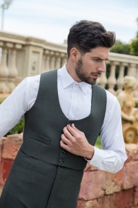 Chaqueta y chaleco Modelo Filafil Lana – vista 1 – Isabel Hernández