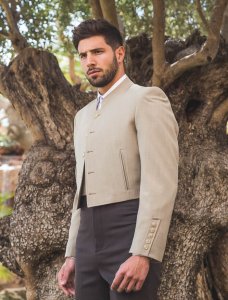 Chaqueta y chaleco Milano Beige - Trajes Camperos Jiménez | Isabel Hernández