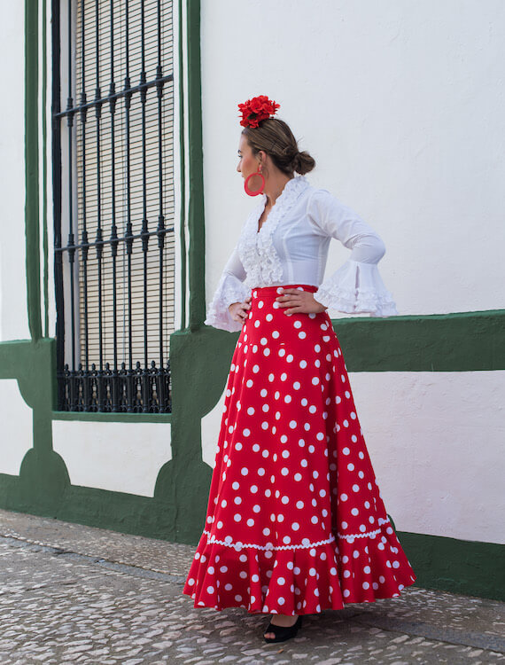 falda flamenca Isabel Hernandez Artesania Flamenca ref. FF23-48
