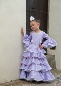 Traje de flamenca niña Ref. INF-21102 - Trajes para niñas | Isabel Hernández
