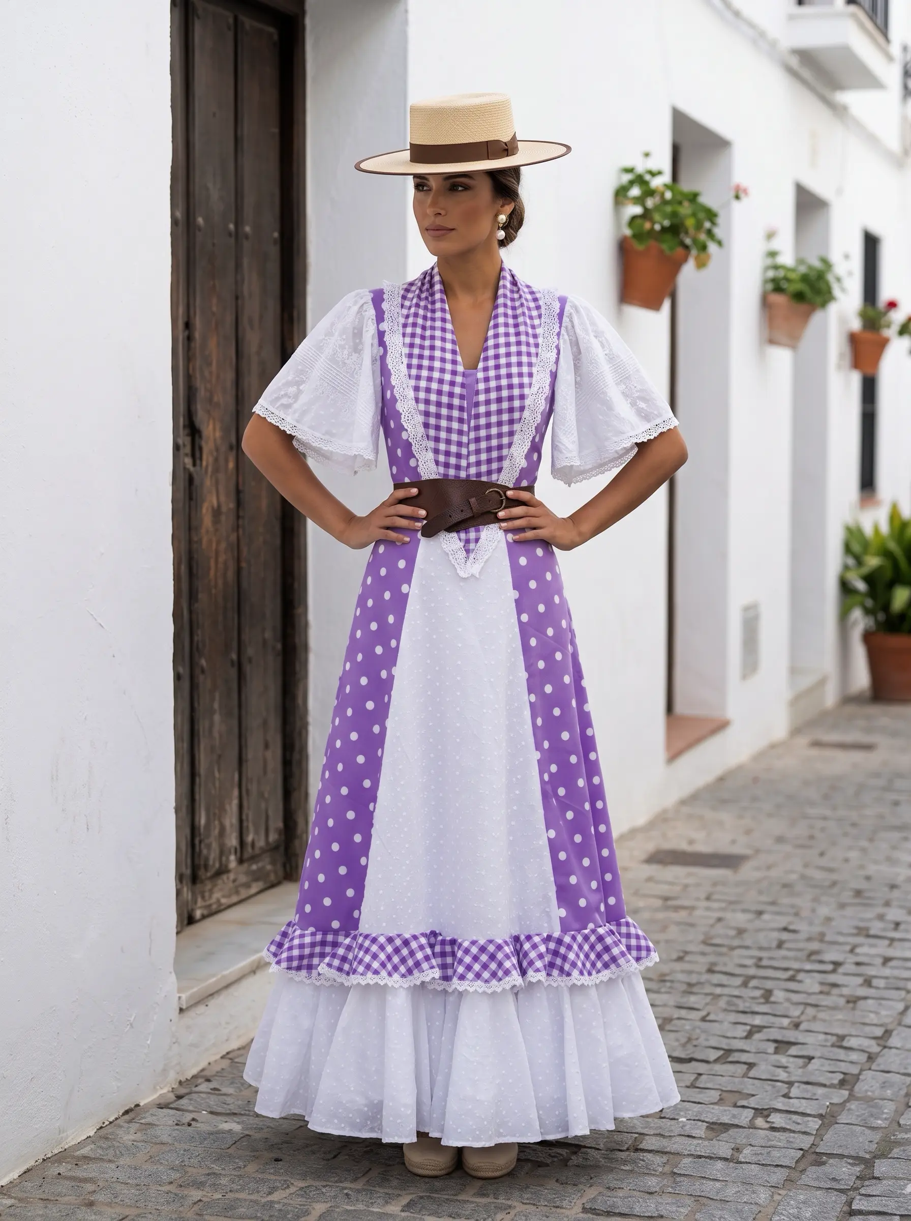 Bata flamenca Bruma – vista 1 – Isabel Hernández