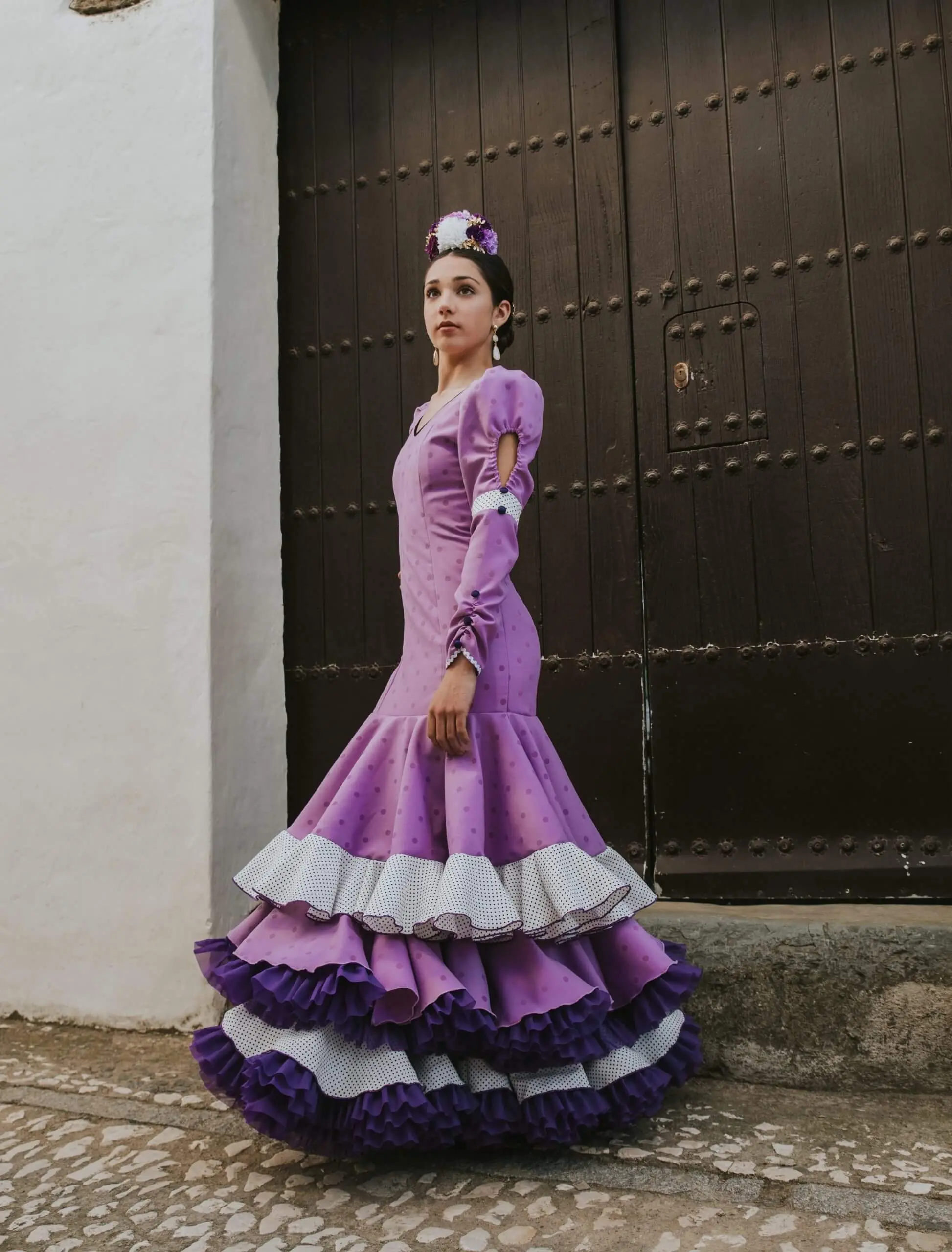 Traje de flamenca niña Ref. Paraiso – vista 1 – Isabel Hernández