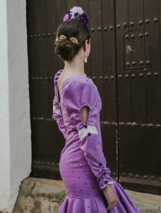 Traje de flamenca niña Ref. Paraiso – vista 3 – Isabel Hernández