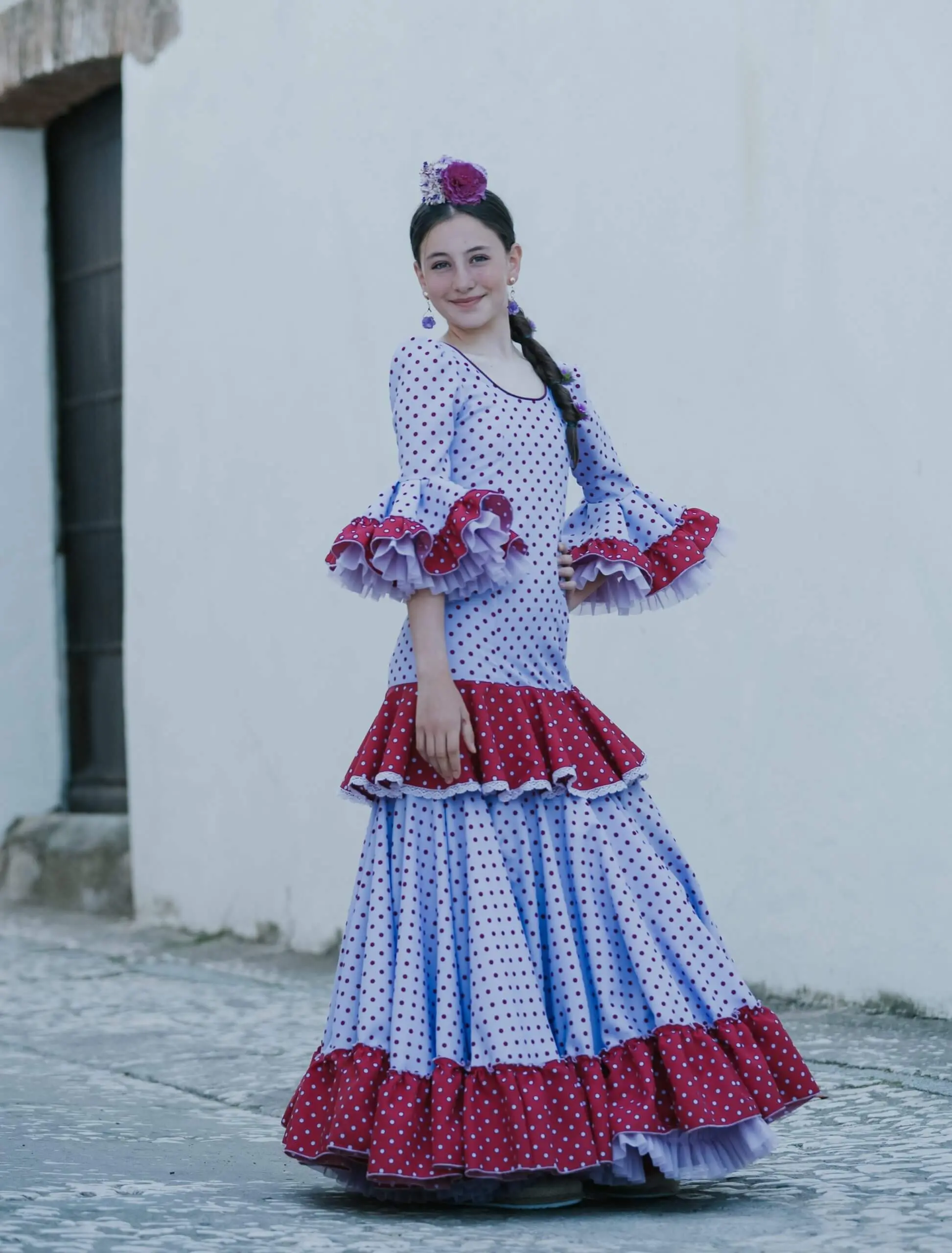 Traje de flamenca niña Ref. INF-23300 – vista 3 – Isabel Hernández