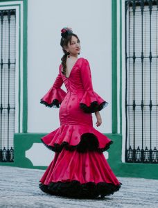 Traje de flamenca niña Ref. INF-23400 - Trajes para niñas | Isabel Hernández