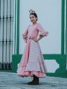 Traje de flamenca niña Ref. INF-23200 - Trajes para niñas | Isabel Hernández