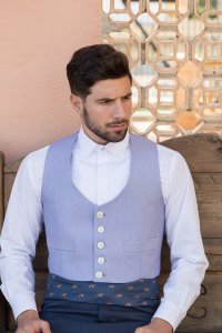 Chaqueta y chaleco Fresco azul – vista 1 – Isabel Hernández