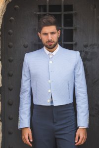 Chaqueta y chaleco Nápoles Pata de Gallo azul – vista 2 – Isabel Hernández