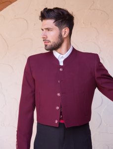 Chaqueta y chaleco Oslo Burdeos - Trajes Camperos Jiménez | Isabel Hernández