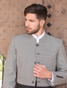 Chaqueta y chaleco Pata de Gallo negro - Trajes Camperos Jiménez | Isabel Hernández