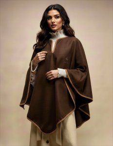 Poncho Campero Marrón - Ponchos y mantoletas | Isabel Hernández