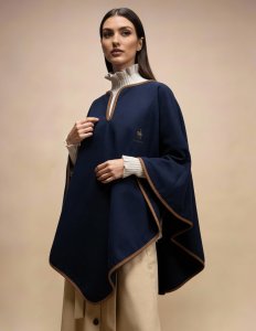 Poncho Campero Marino - Ponchos y mantoletas | Isabel Hernández