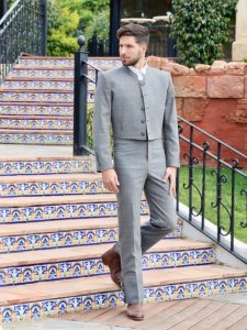 Chaqueta y chaleco Roma gris – vista 2 – Isabel Hernández