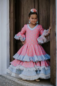 Traje de flamenca niña Melanie – vista 4 – Isabel Hernández