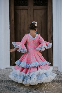Traje de flamenca niña Melanie – vista 1 – Isabel Hernández