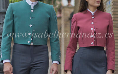 Chaqueta y chaleco Toscana Olivo – vista 2 – Isabel Hernández